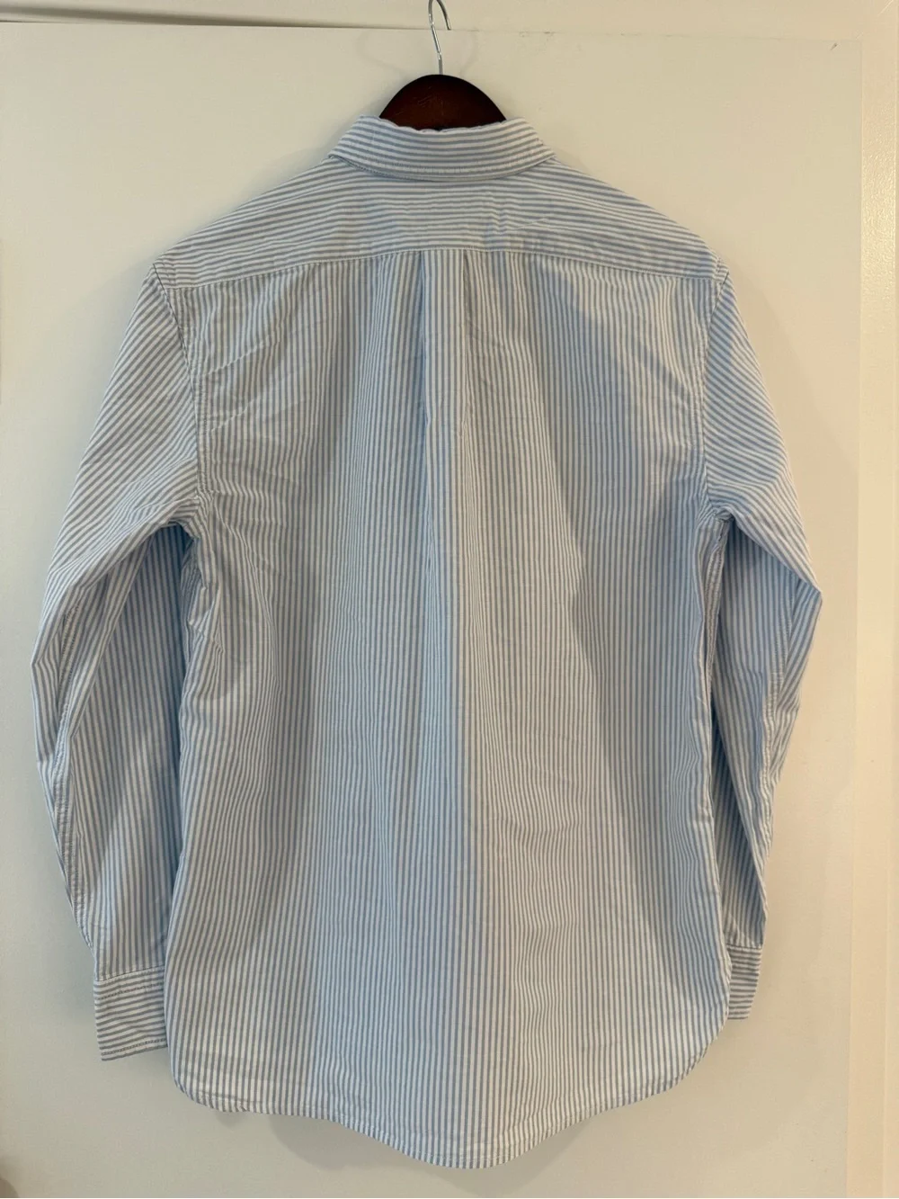 Banana Republic Blue and White Stripe Button-Down Shirt